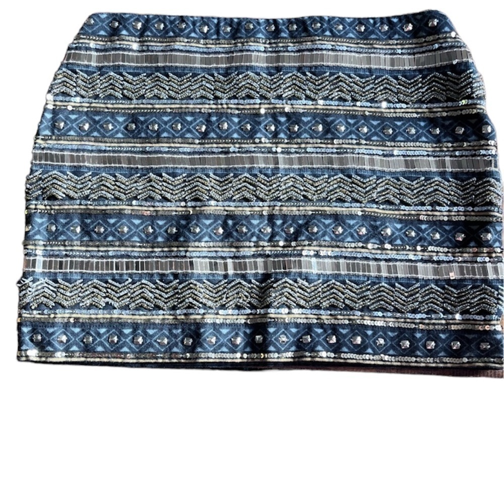 2/40$ BEADED mini sparkling skirt size xs